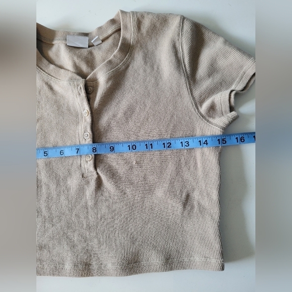 Sunday Best Aritzia Waffle-Knit Crop Top Small - Picture 6 of 8